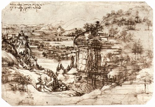 Leonardo da Vinci: Arno-Landschaft