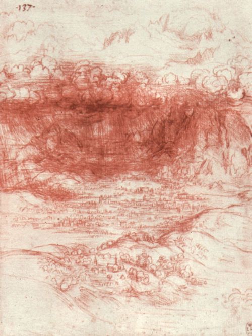 Leonardo da Vinci: Unwetter über einem Alpental