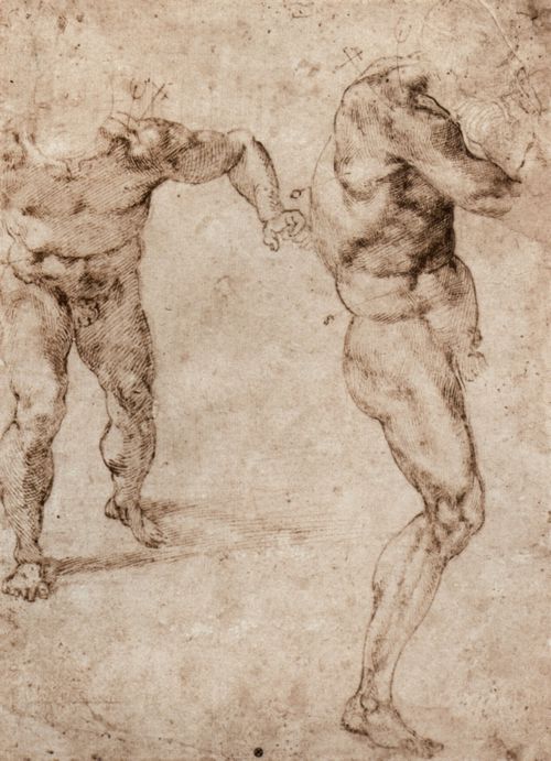 Michelangelo Buonarroti: Zwei mnnliche Aktstudien