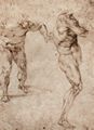 Michelangelo Buonarroti: Zwei männliche Aktstudien