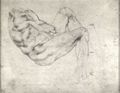 Michelangelo Buonarroti: Studie einer zurückgelehnten männlichen Figur