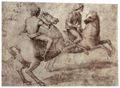 Umbrischer Meister des 15. Jahrhunderts: Zwei Männer zu Pferde