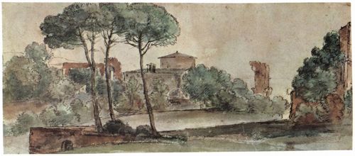Vanvitelli, Gaspare: Rmische Landschaft mit Santo Stefano Rotondo