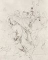 Dürer, Albrecht: Zeichnungsfolge der sog. »Grünen Passion«, Entwurf: Gefangennahme Christi