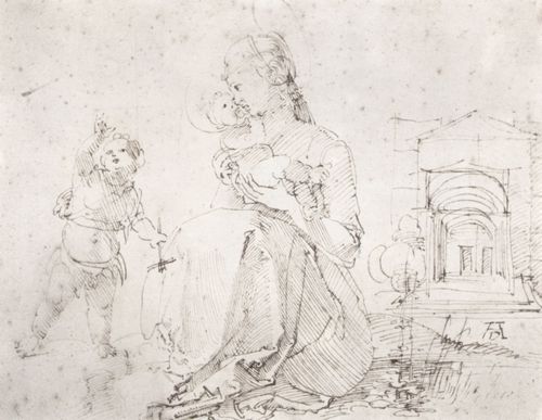 Drer, Albrecht: Maria mit Kind und dem kleinen Hl. Johannes
