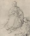 Dürer, Albrecht: Studienblatt mit Maria mit Kind