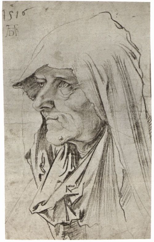 Schufelein, Hans Leonhard: Portrt einer alten Frau mit Kopftuch