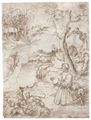 Cranach d. Ä., Lucas: Der kniende Hl. Eustachius in einer Landschaft