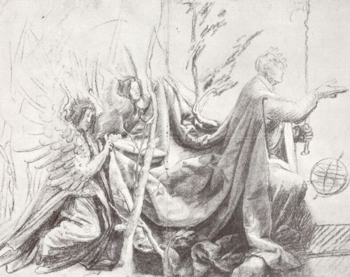 Grnewald, Mathis Gothart: Christus als Knig, dessen Schleppe von zwei Engeln getragen wird