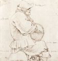 Bruegel d. Ä., Pieter: Sitzender Bauer, einen Korb haltend