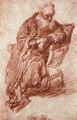 Rembrandt Harmensz. van Rijn: Alter Mann, in einem Armstuhl sitzend