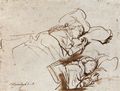 Rembrandt Harmensz. van Rijn: Zwei Studien der schlafenden Saskia