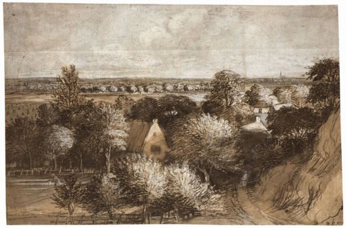 Koninck, Philips: Landschaft mit Husern zwischen Bumen