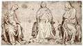 Französischer Meister des frühen 15. Jahrhunderts: Drei Studien einer Madonna mit Kind