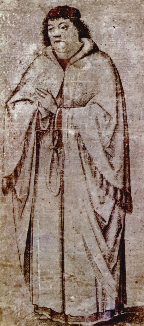 Franzsischer Meister der 2. Hlfte des 15. Jahrhunderts: Stehender Geistlicher mit gefalteten Hnden