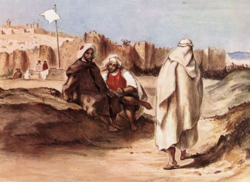 Delacroix, Eugne Ferdinand Victor: Araber vor der Stadt Algier