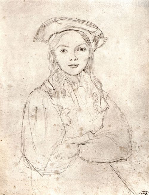 Corot, Jean-Baptiste Camille: Portrt eines Mdchen mit Barett (Portrt der Mlle Sennegon, Nichte des Knstlers)