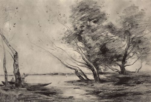 Corot, Jean-Baptiste Camille: Baumlandschaft am See