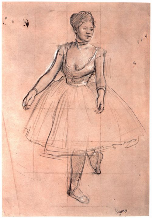 Degas, Edgar Germain Hilaire: Ballettnzerin in dreiviertel Vorderansicht