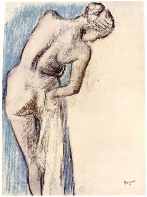 Degas, Edgar Germain Hilaire: Weiblicher Akt nach dem Bade
