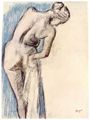 Degas, Edgar Germain Hilaire: Weiblicher Akt nach dem Bade