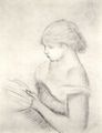 Renoir, Pierre-Auguste: Lesendes Mädchen und Skizze einer sitzenden Frau