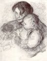 Renoir, Pierre-Auguste: Mädchen mit Kind (Jean Renoir und Gabrielle)