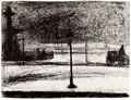 Seurat, Georges: Place de la Concorde in Schnee und Dunkelheit
