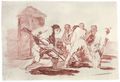 Goya y Lucientes, Francisco de: Zeichnung fr »Desastres des la Guerra«: »Desastres 28, Pbel«