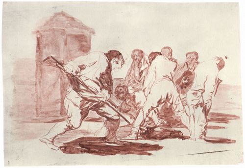 Goya y Lucientes, Francisco de: Zeichnung fr »Desastres des la Guerra«: »Desastres 28, Pbel«