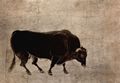 Meister der Kamakura-Periode um 1280: Der schwarze Stier aus »Sungyū e Kotoba«