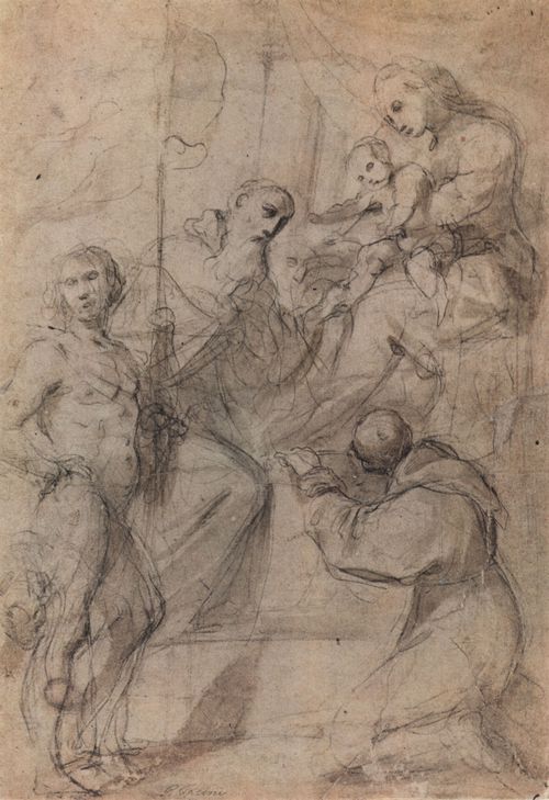 Guercino, Giovanni Francesco: Madonna mit Heiligen