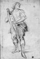 Poccetti, Bernardino: Studie zu einem Harfe spielenden David