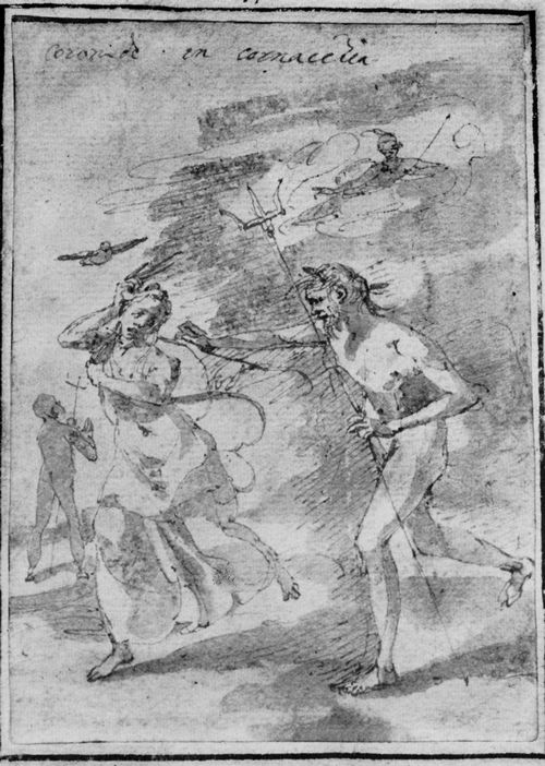 Boscoli, Andrea: Die von Neptun verfolgte Coronis wird von Pallas in eine Krhe verwandelt