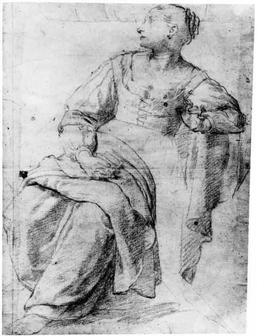 Martinelli, Giovanni: Studie zur Figur einer sitzenden Frau