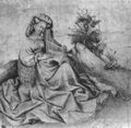 Eyck, Hubert und Jan van (Umkreis): Handorgel spielende Dame