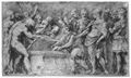 Raffael: Stanza della Segnatura, Studie, Alexander der Groe lsst die Bcher Homers in den Schrein des Darius legen