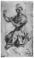 Raffael: Sala di Constantino, Studie fr »Silvester I«, Allegorie der Fides