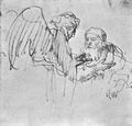 Rembrandt Harmensz. van Rijn: Abraham im Gesprch mit dem Engel