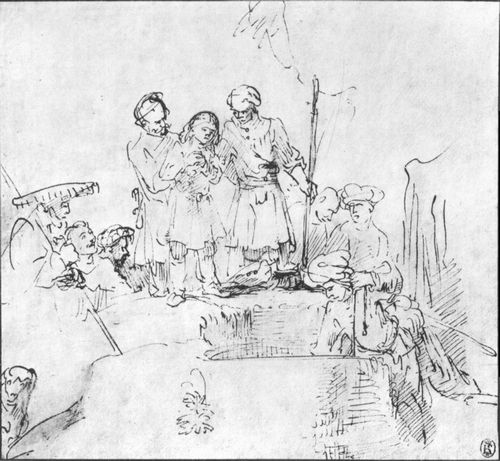 Rembrandt Harmensz. van Rijn: Die Brder werfen Joseph in die Grube