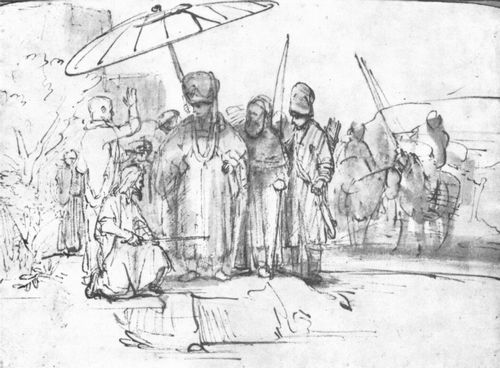 Rembrandt Harmensz. van Rijn: Moses und Aaron vor Pharao