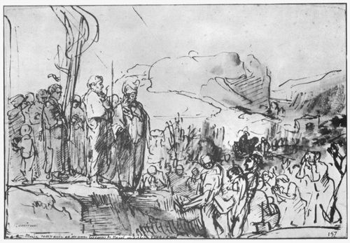 Rembrandt Harmensz. van Rijn: Moses lsst die Leichen aus dem Lager tragen