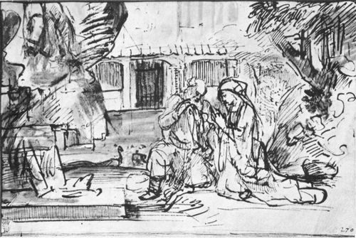 Rembrandt Harmensz. van Rijn: Manoah und sein Weib im Gebet