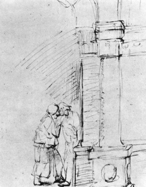 Rembrandt Harmensz. van Rijn: Hanna nimmt Abschied von Samuel, Detail
