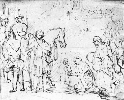 Rembrandt Harmensz. van Rijn: David begegnet Abigail
