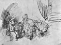 Rembrandt Harmensz. van Rijn: Der Prophet Nathan vor David, »So hat auch der Herr deine Sünden weggenommen«