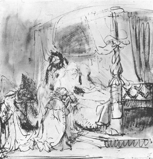 Rembrandt Harmensz. van Rijn: David bestimmt Salomo zu seinem Nachfolger