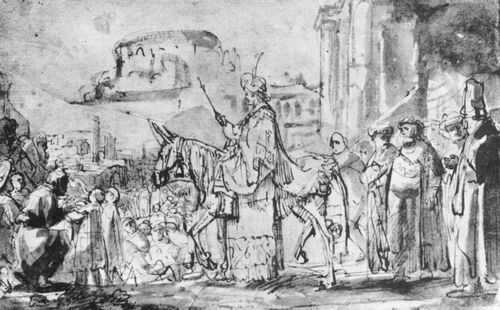 Rembrandt Harmensz. van Rijn: Der Einzug des jungen Salomo