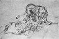 Rembrandt Harmensz. van Rijn: Der Tod des ungehorsamen Propheten