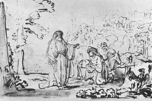Rembrandt Harmensz. van Rijn: Elia und die Witwe von Sarepta